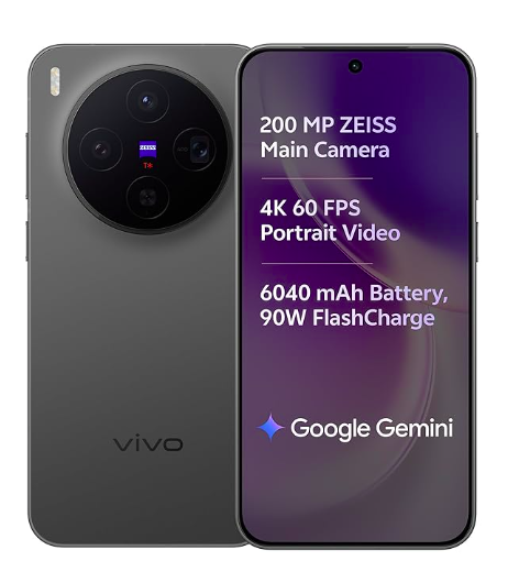 Vivo X300s front and back design with 200MP Zeiss camera and 90W fast charging specs